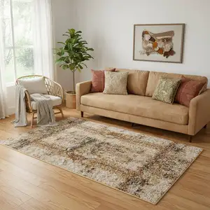 Photo of Blue And Ivory Abstract Hand Tufted Area Rug