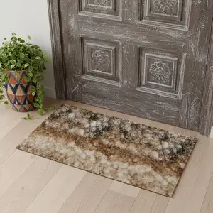 Photo of Blue And Ivory Abstract Hand Tufted Area Rug