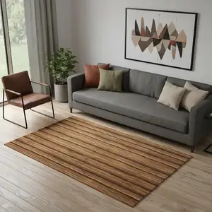 Photo of Blue And Ivory Abstract Hand Woven Area Rug