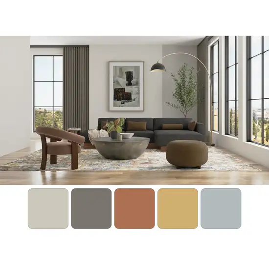 Blue And Ivory Abstract Hand Woven Area Rug Photo 6