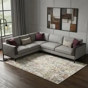 Photo of Blue And Ivory Abstract Hand Woven Area Rug