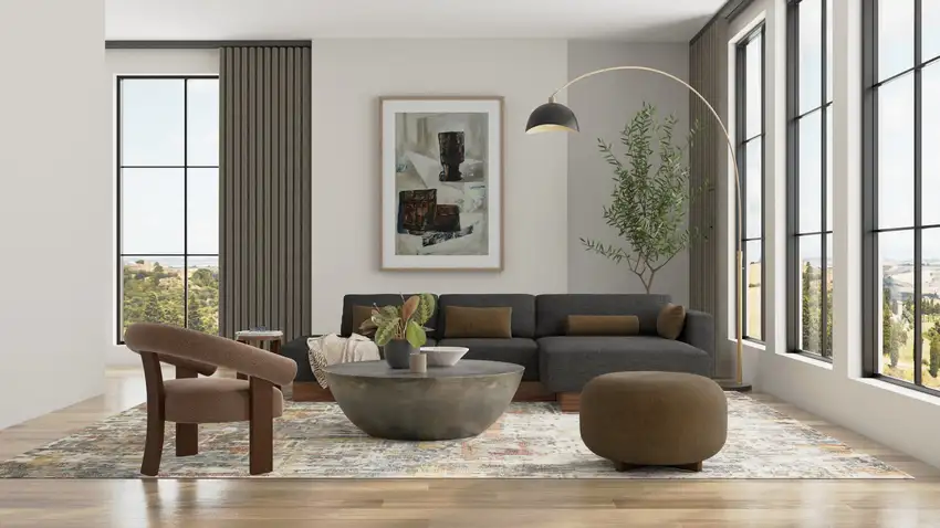 Blue And Ivory Abstract Hand Woven Area Rug Photo 5