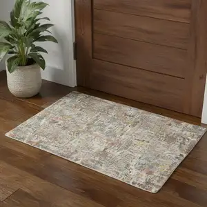 Photo of Blue And Ivory Abstract Hand Woven Area Rug