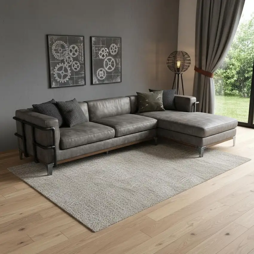 Blue And Ivory Abstract Hand Woven Area Rug Photo 1