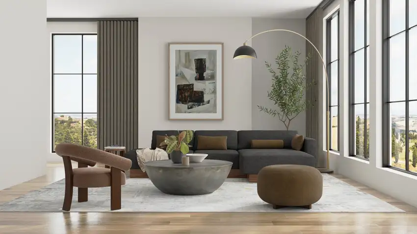 Blue And Ivory Abstract Hand Woven Area Rug Photo 6