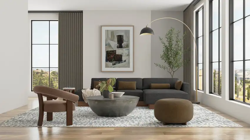 Blue And Ivory Abstract Hand Woven Area Rug Photo 5