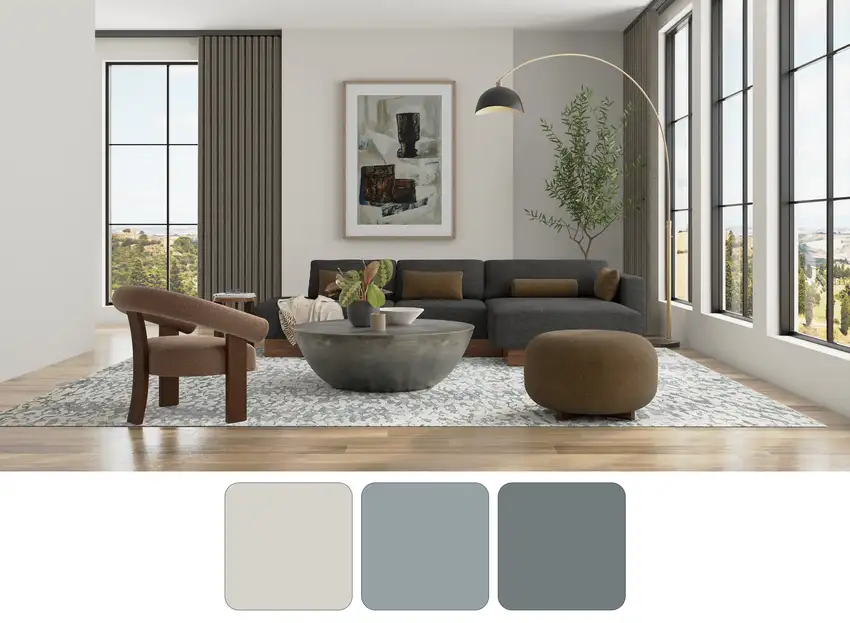 Blue And Ivory Abstract Hand Woven Area Rug Photo 6