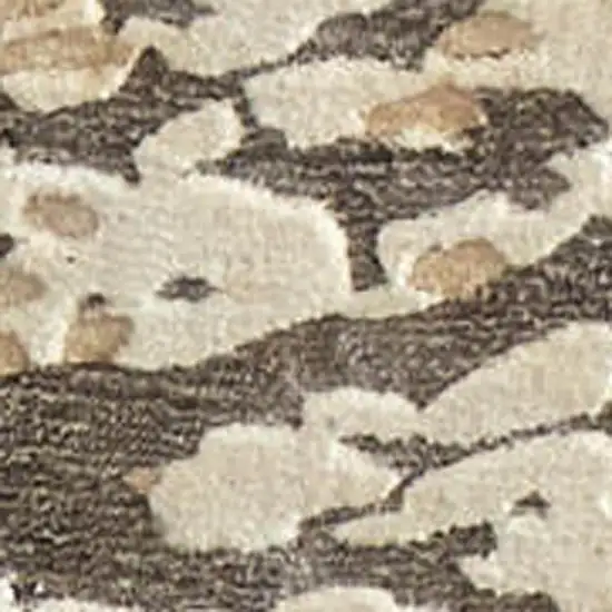 Blue And Ivory Abstract Hand Woven Area Rug Photo 3