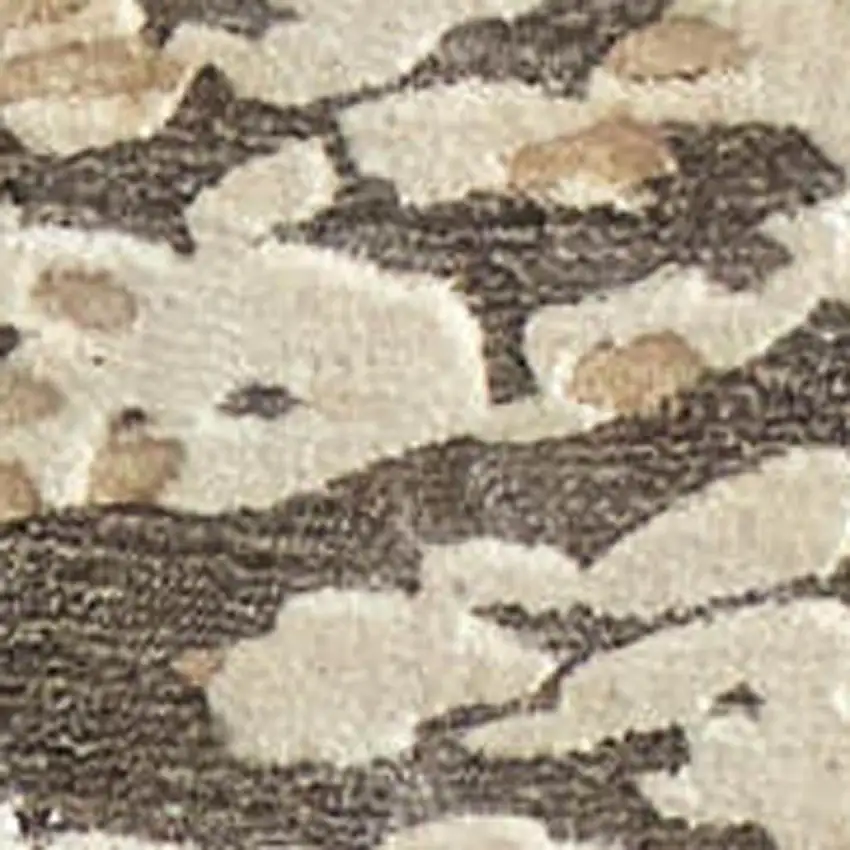 Blue And Ivory Abstract Hand Woven Area Rug Photo 3