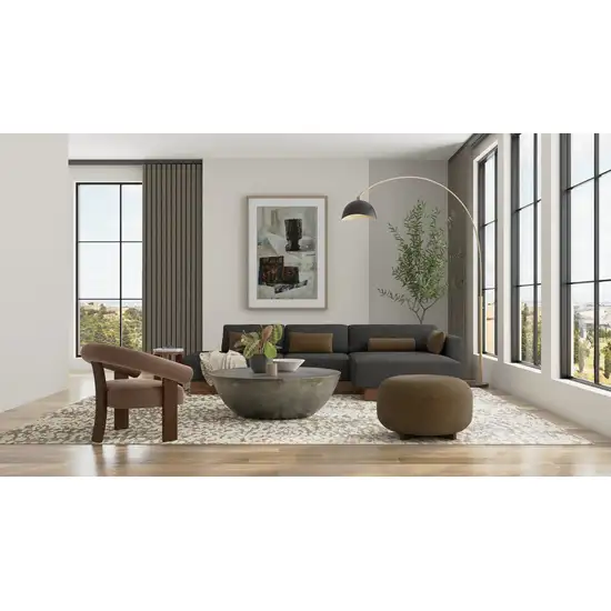 Blue And Ivory Abstract Hand Woven Area Rug Photo 5