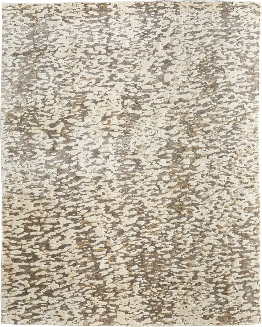 Blue And Ivory Abstract Hand Woven Area Rug Photo 2