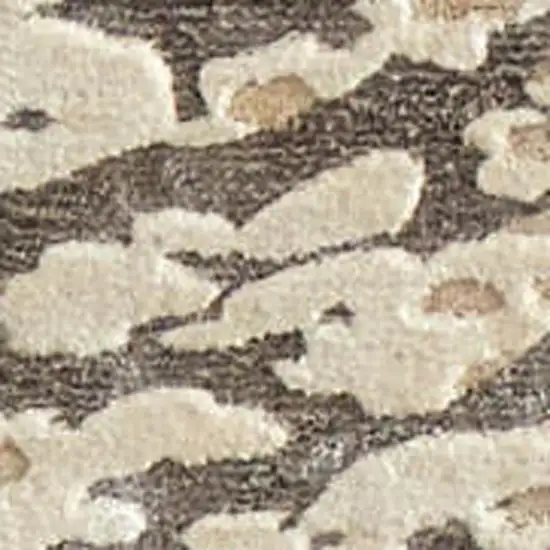 Blue And Ivory Abstract Hand Woven Area Rug Photo 3