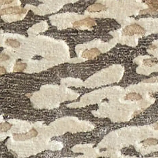 Blue And Ivory Abstract Hand Woven Area Rug Photo 4