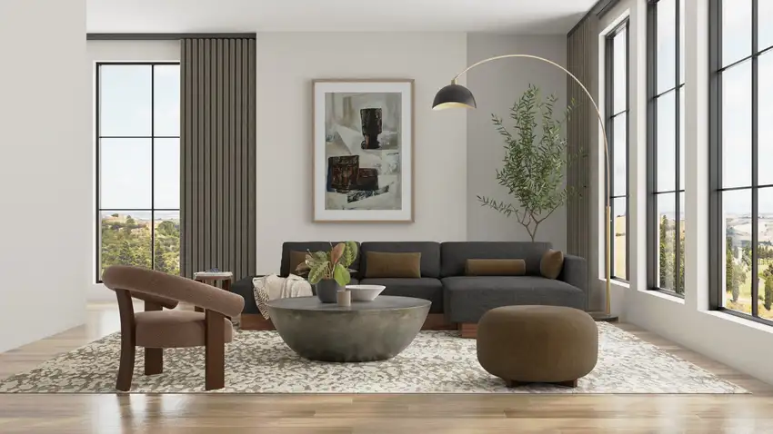 Blue And Ivory Abstract Hand Woven Area Rug Photo 5