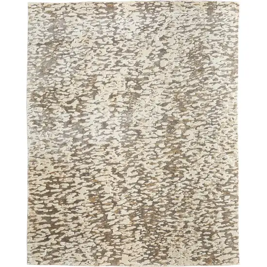 Blue And Ivory Abstract Hand Woven Area Rug Photo 2