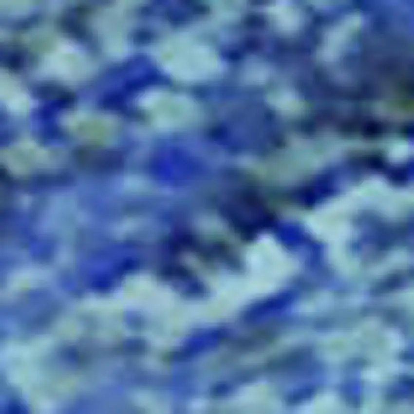 Blue And Ivory Abstract Washable Area Rug With UV Protection Photo 7