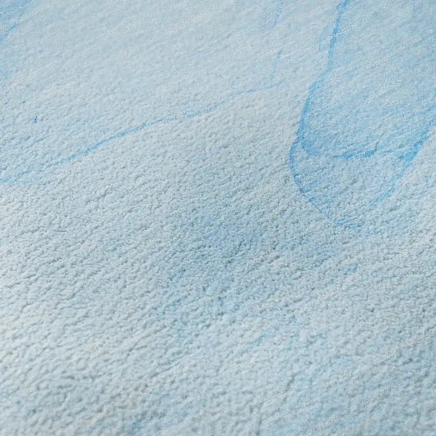 Blue And Ivory Abstract Washable Area Rug With UV Protection Photo 9