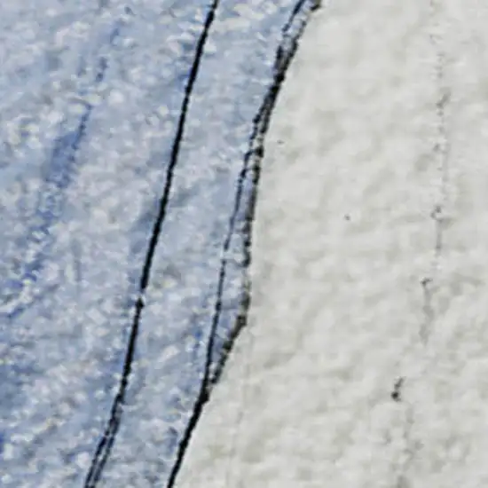 Blue And Ivory Abstract Washable Area Rug With UV Protection Photo 4