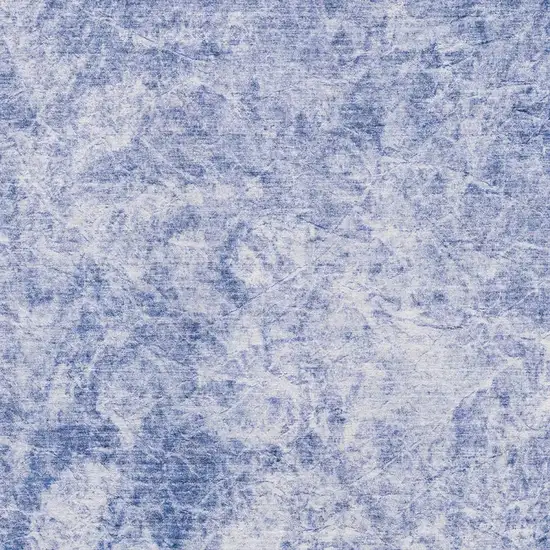 Blue And Ivory Abstract Washable Area Rug With UV Protection Photo 2