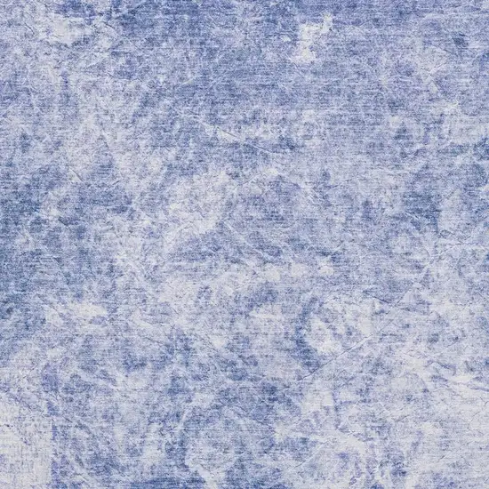 Blue And Ivory Abstract Washable Area Rug With UV Protection Photo 2