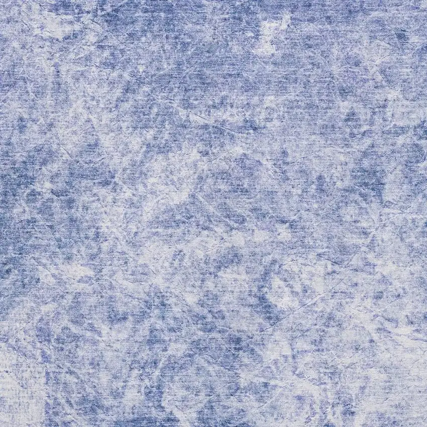 Blue And Ivory Abstract Washable Area Rug With UV Protection Photo 2