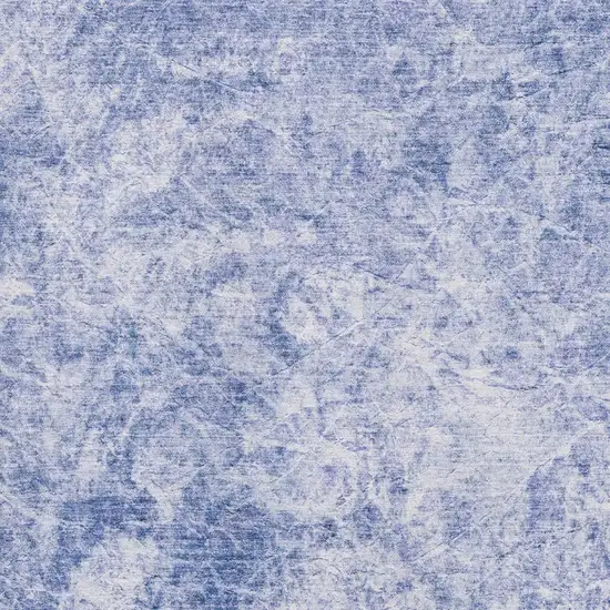 Blue And Ivory Abstract Washable Area Rug With UV Protection Photo 2