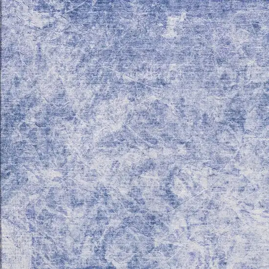 Blue And Ivory Abstract Washable Area Rug With UV Protection Photo 2