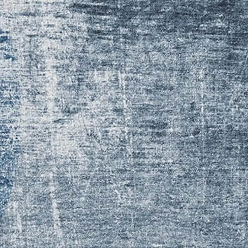 Blue And Ivory Abstract Washable Area Rug With UV Protection Photo 2