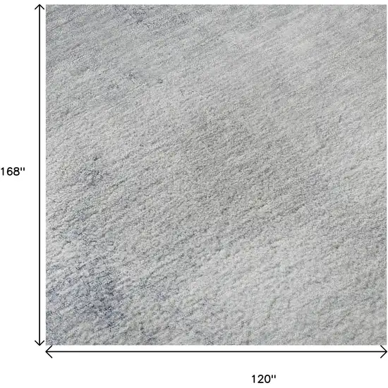 Blue And Ivory Abstract Washable Area Rug With UV Protection Photo 9