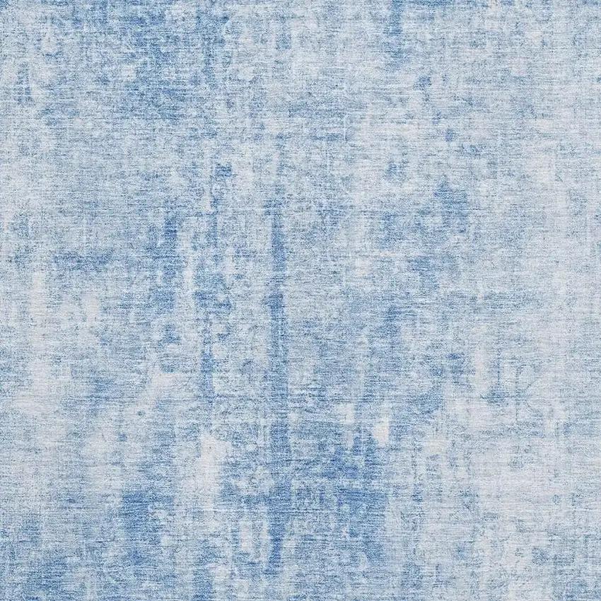 Blue And Ivory Abstract Washable Area Rug With UV Protection Photo 9