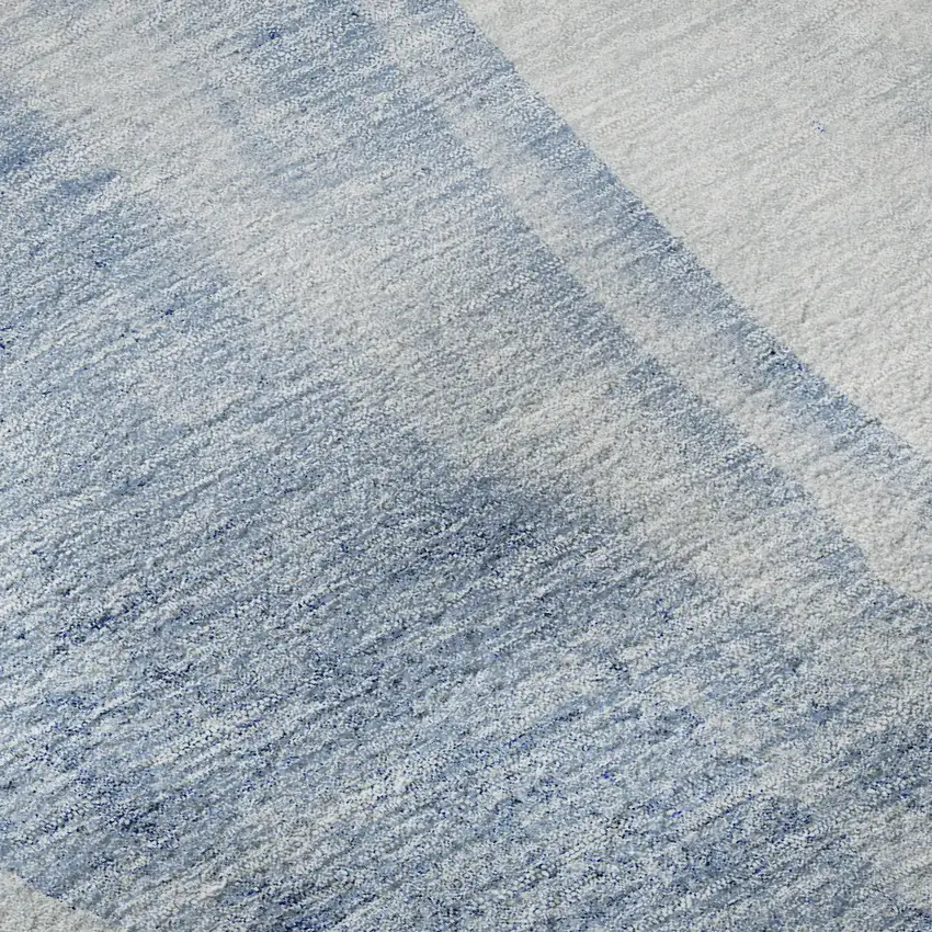 Blue And Ivory Abstract Washable Area Rug With UV Protection Photo 9