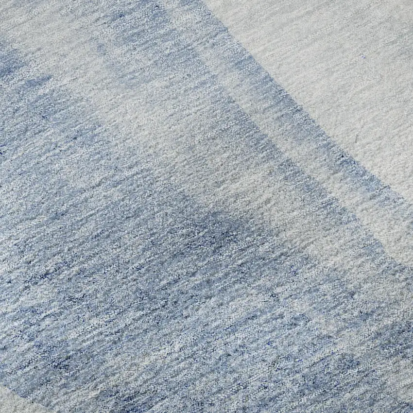 Blue And Ivory Abstract Washable Area Rug With UV Protection Photo 9