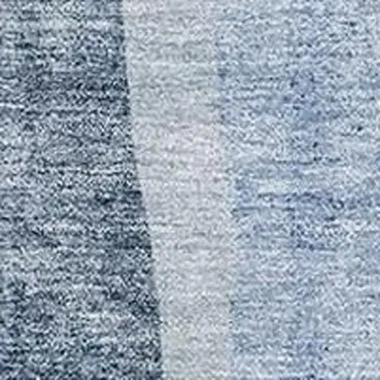 Blue And Ivory Abstract Washable Area Rug With UV Protection Photo 5