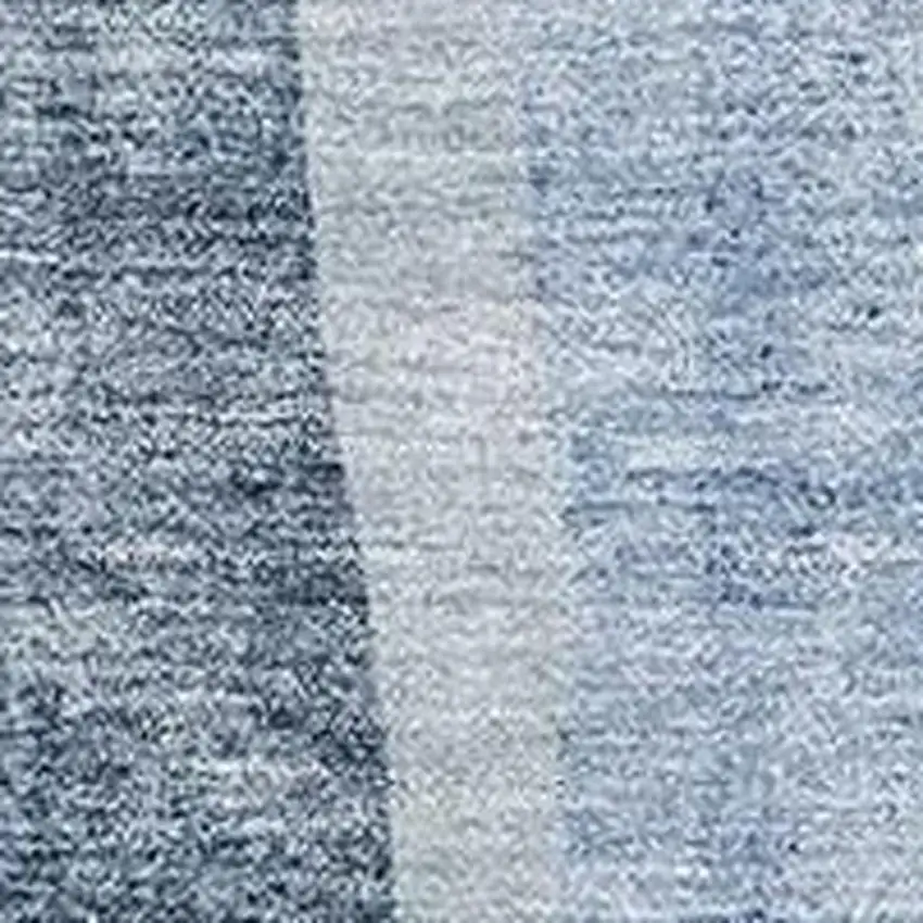 Blue And Ivory Abstract Washable Area Rug With UV Protection Photo 5