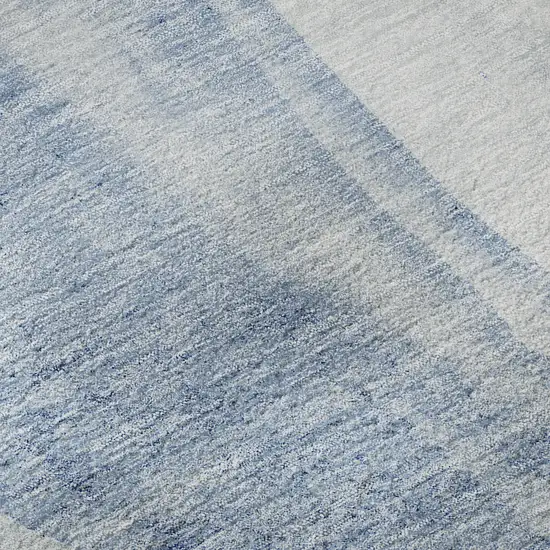 Blue And Ivory Abstract Washable Area Rug With UV Protection Photo 9