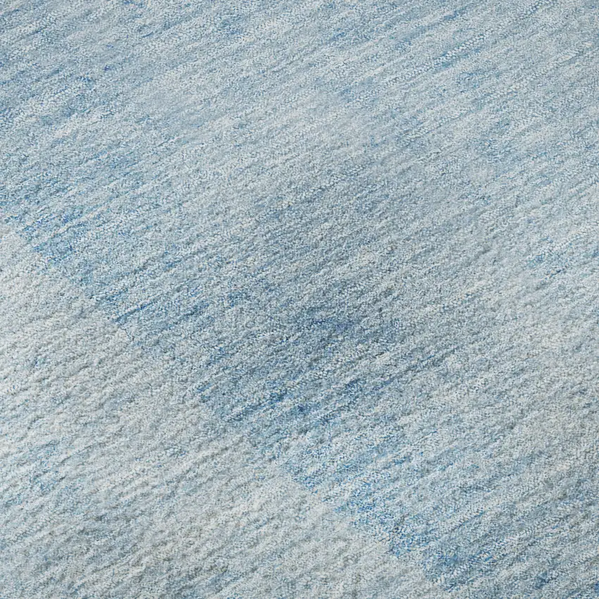 Blue And Ivory Abstract Washable Area Rug With UV Protection Photo 9