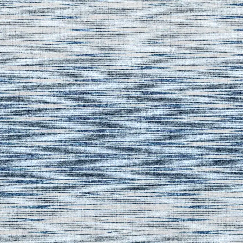 Blue And Ivory Abstract Washable Area Rug With UV Protection Photo 3