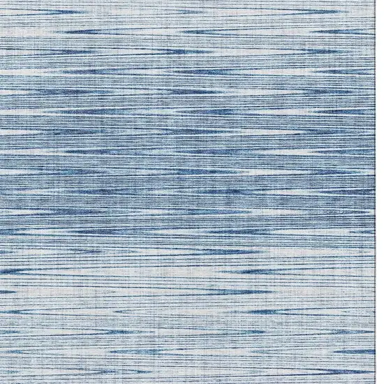 Blue And Ivory Abstract Washable Area Rug With UV Protection Photo 3