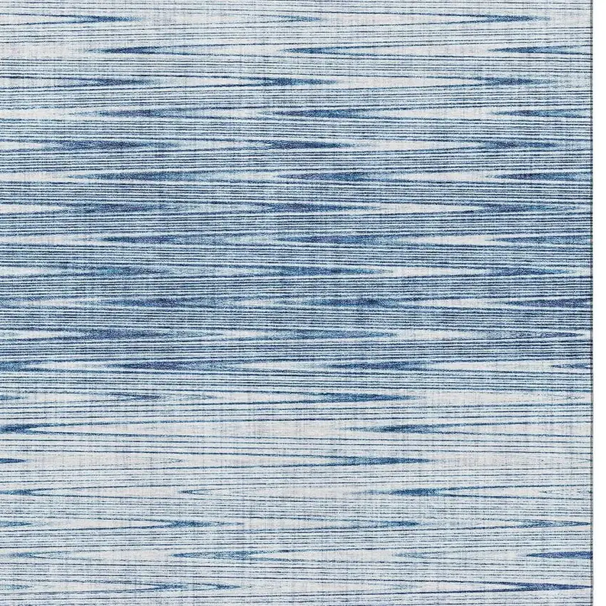 Blue And Ivory Abstract Washable Area Rug With UV Protection Photo 3