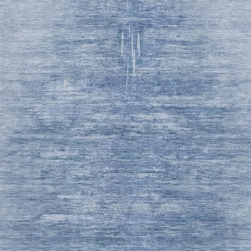 Blue And Ivory Abstract Washable Area Rug With UV Protection Photo 3