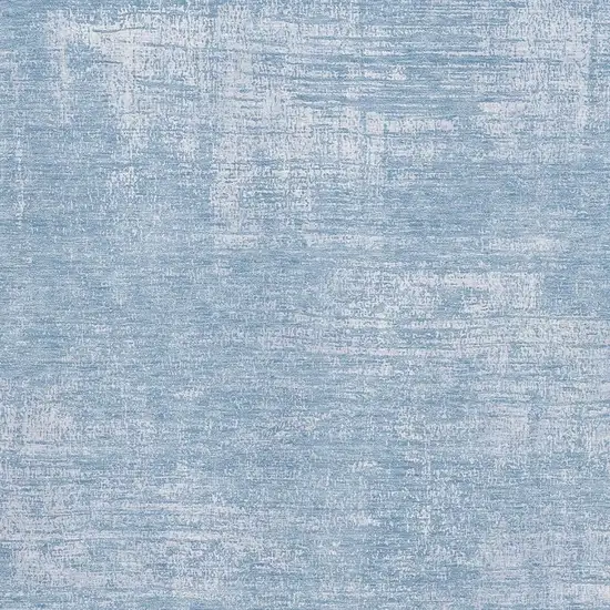 Blue And Ivory Abstract Washable Area Rug With UV Protection Photo 3