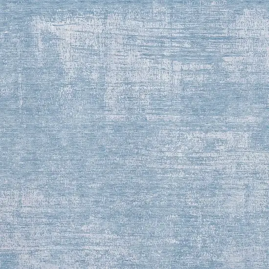 Blue And Ivory Abstract Washable Area Rug With UV Protection Photo 3