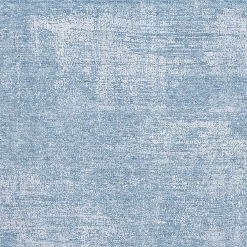 Blue And Ivory Abstract Washable Area Rug With UV Protection Photo 3