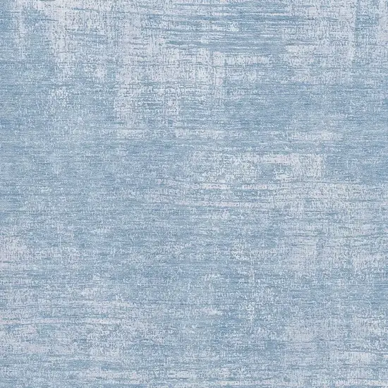 Blue And Ivory Abstract Washable Area Rug With UV Protection Photo 4