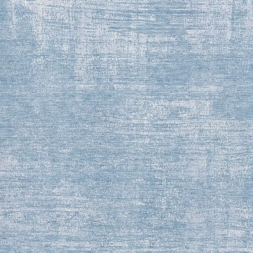 Blue And Ivory Abstract Washable Area Rug With UV Protection Photo 4