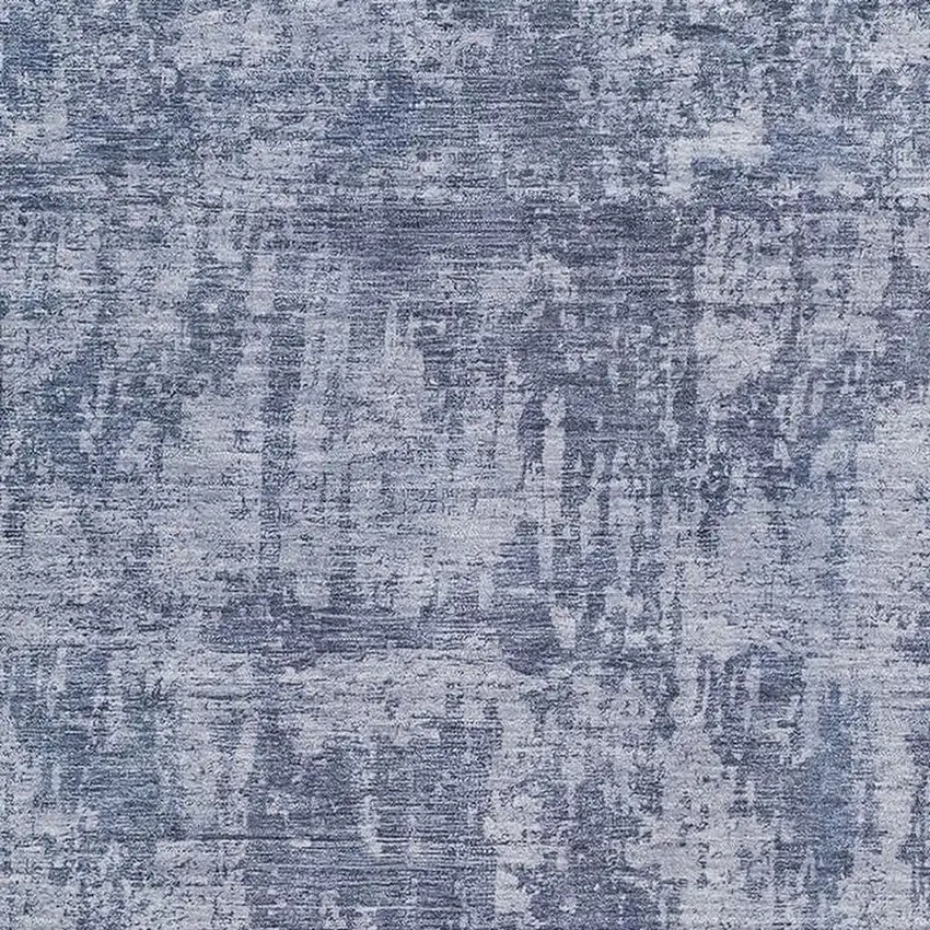 Blue And Ivory Abstract Washable Area Rug With UV Protection Photo 3
