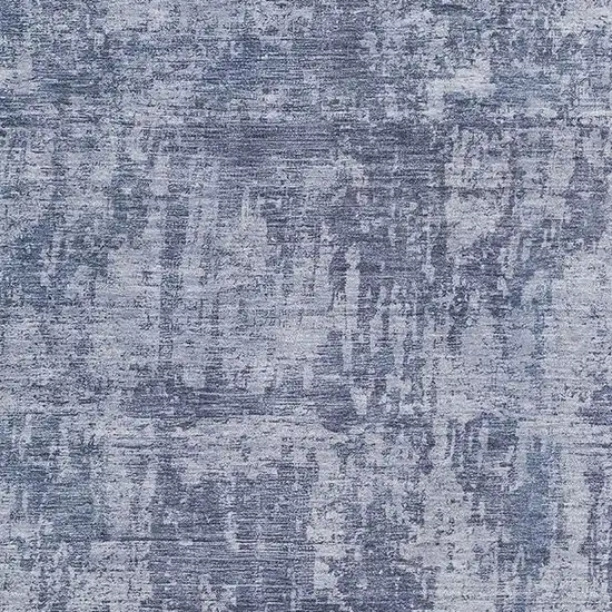 Blue And Ivory Abstract Washable Area Rug With UV Protection Photo 2