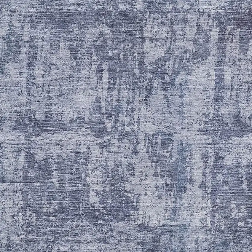 Blue And Ivory Abstract Washable Area Rug With UV Protection Photo 2