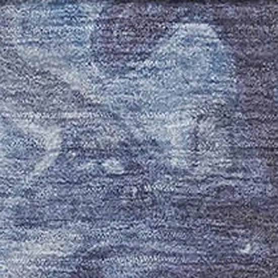 Blue And Ivory Abstract Washable Area Rug With UV Protection Photo 2