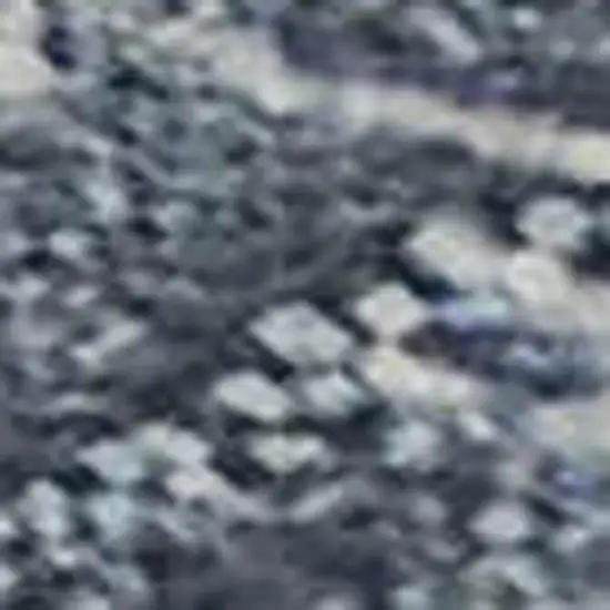 Blue And Ivory Abstract Washable Area Rug With UV Protection Photo 1